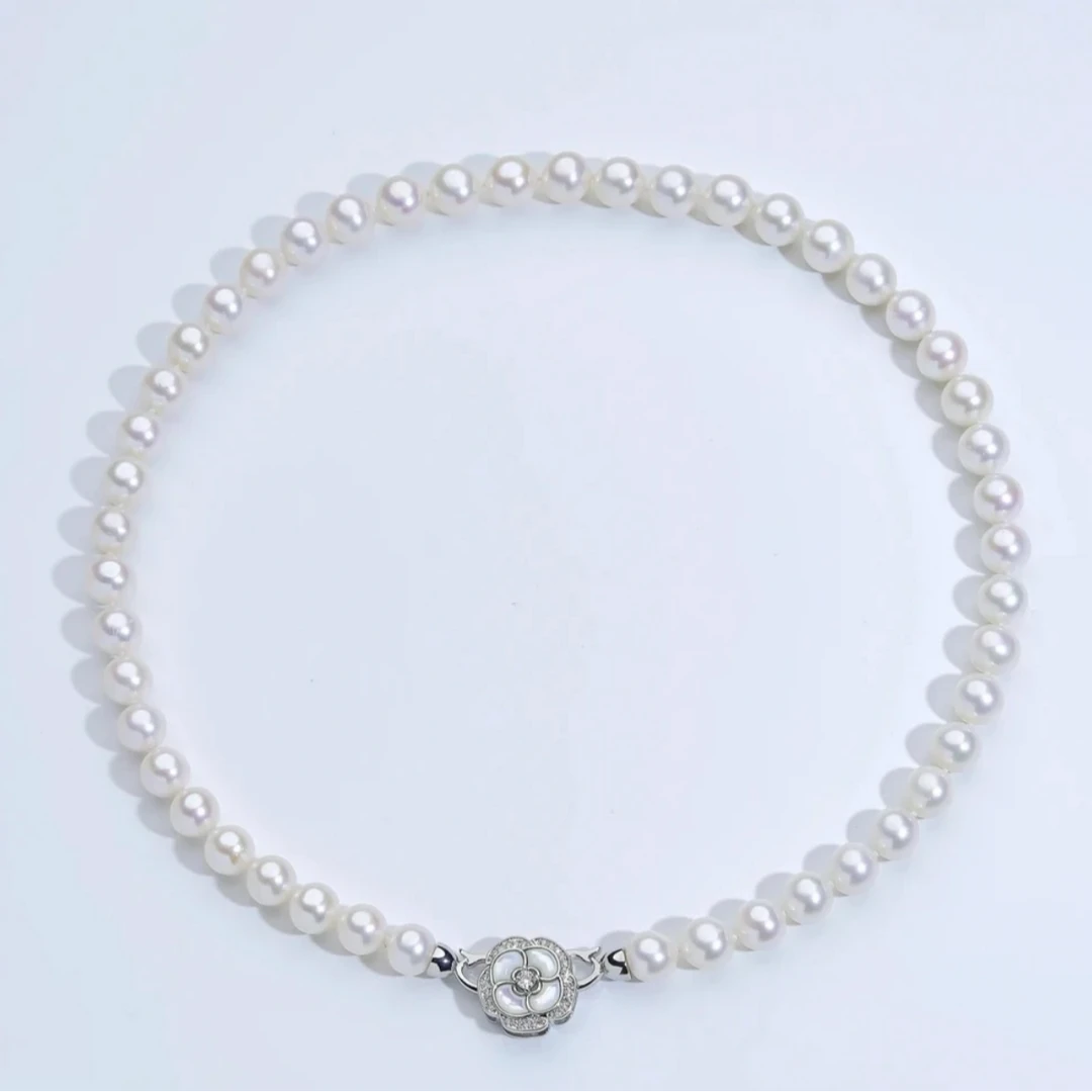 【玫瑰花】黑标约7-8mm淡水无核珍珠经典气质百搭轻奢简约XL80319SY