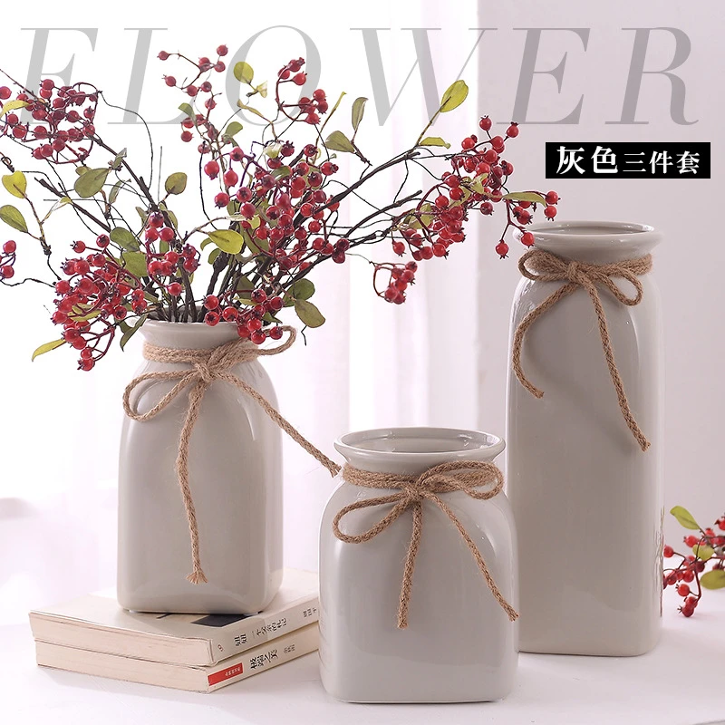 月光走廊花瓶花插陶瓷鲜花摆件客厅室内网红小花瓶高档简约时尚