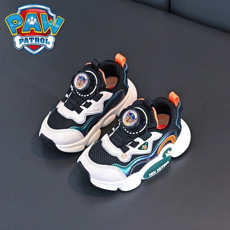 汪汪队男童鞋子2025春秋季新款品牌宝宝旋转纽扣儿童运动老爹鞋潮