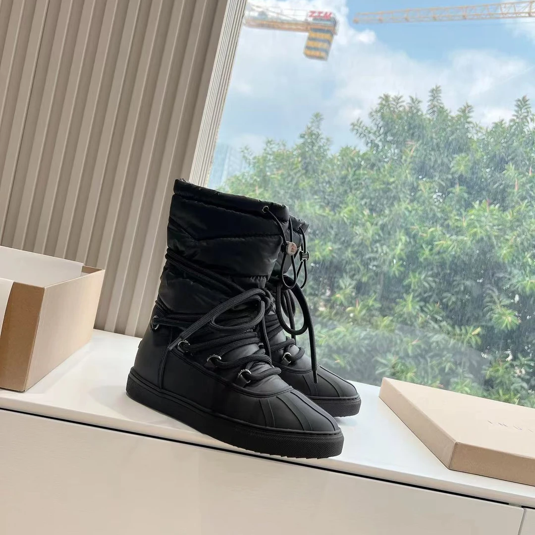 冬季女潮中筒保暖靴加绒加厚增高羊毛时尚休闲雪地靴