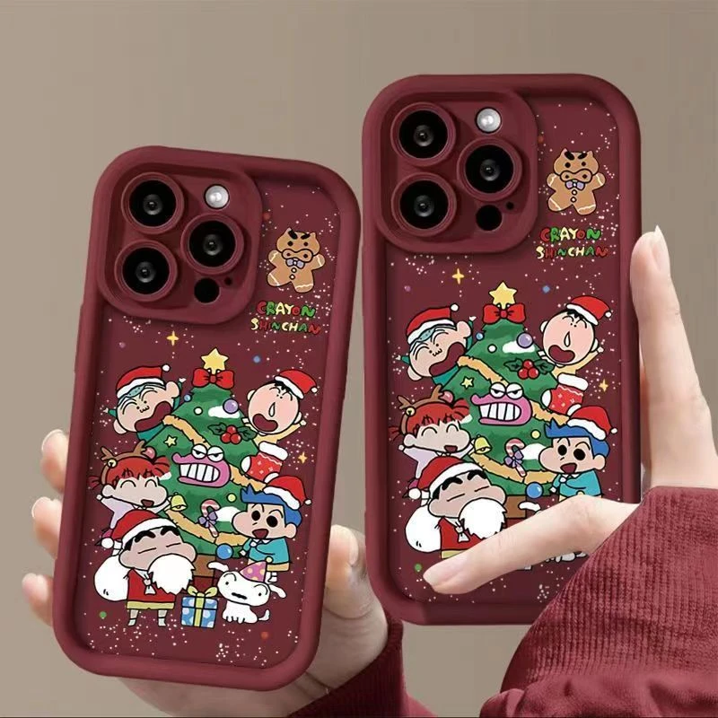 圣诞小新适用iphone15pro/14手机壳苹果13/12/11华为vivo小米oppo