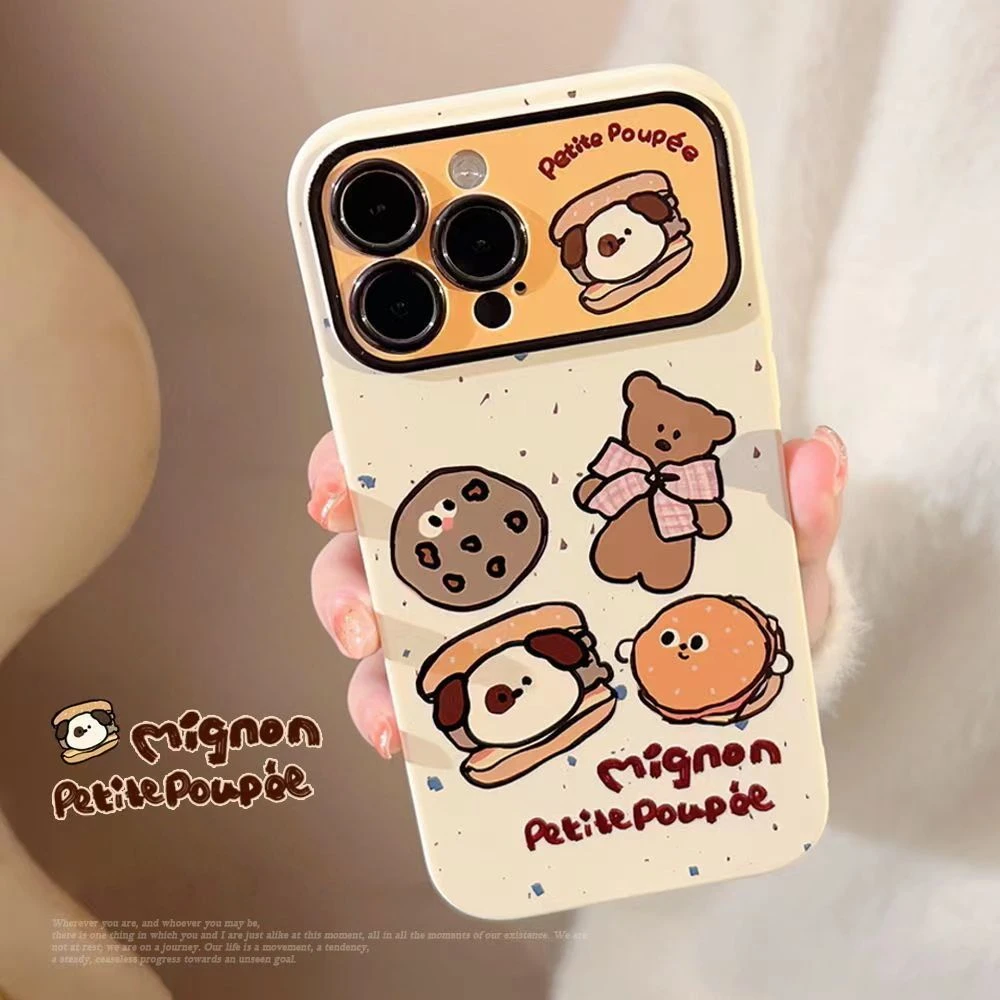 汉堡小狗适用iphone15pro/14手机壳苹果13/12/11华为vivo小米oppo