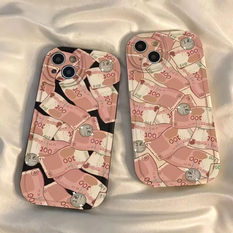 满屏大钞适用iphone15pro/14手机壳苹果13/12/11华为vivo小米oppo