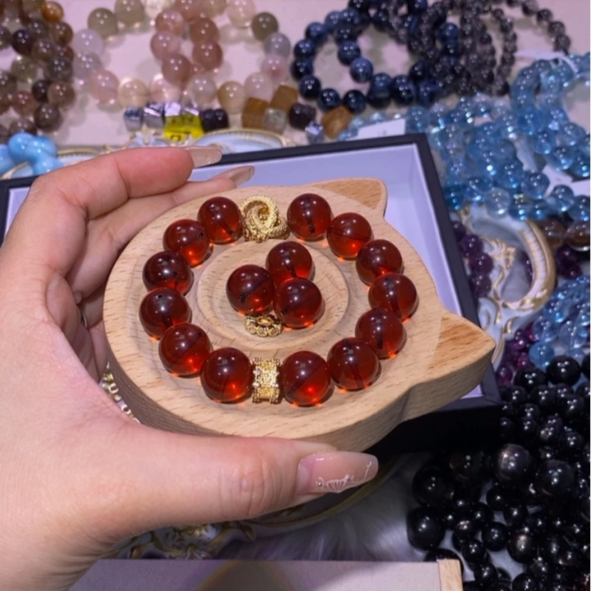 【闪购商品】烟晶手链银S925镶嵌何****)