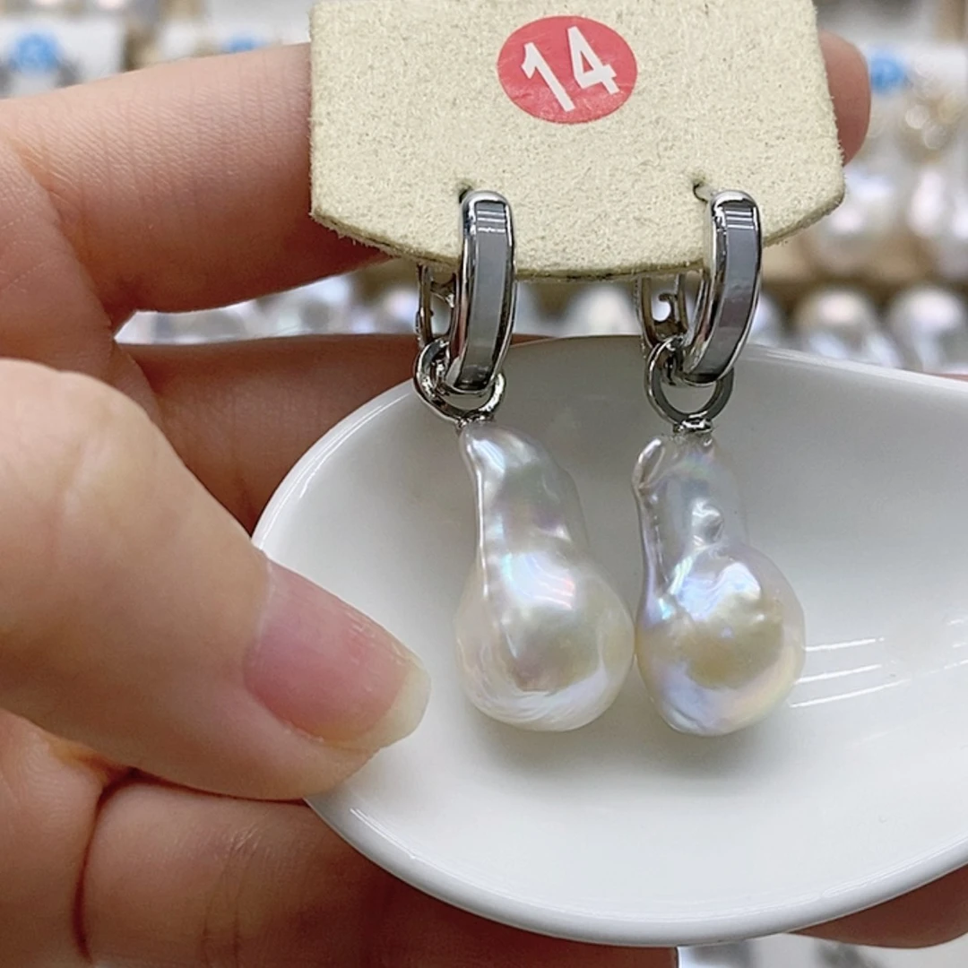【闪购商品】淡水珍珠耳饰银S925镶嵌