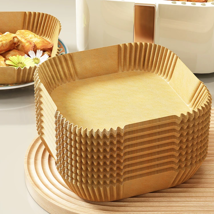 空气炸锅专用纸烤箱吸油垫纸家用食物隔油碗耐高温方形烘焙硅油纸