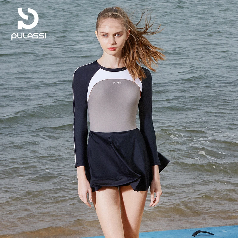 泳衣女款2024年新款高级感连体裙式微胖显瘦遮肚游泳衣【28410929】