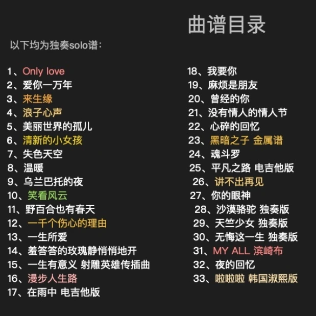 （二合一）主奏吉他谱+伴奏 第1篇