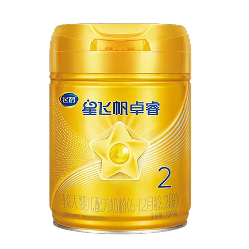 飞鹤星飞帆卓睿较大婴儿配方奶粉2段（6-12月龄）二段750g