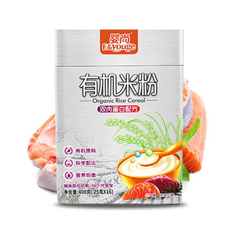 婴尚罐装有机米粉双肉蛋白配方400g/听