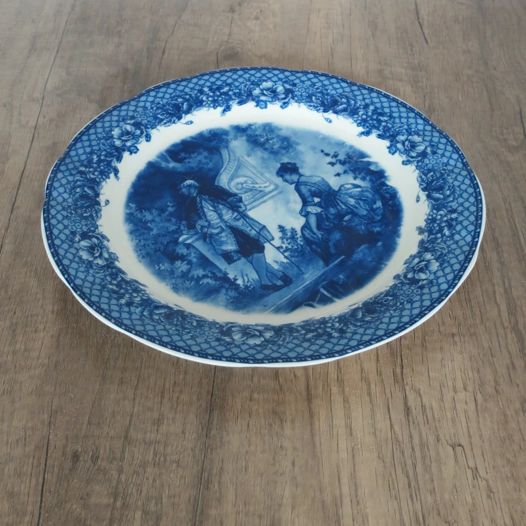 【老瓷】BJFR33 伯爵与夫人  25CM 圆盘 高温瓷釉中狂欢