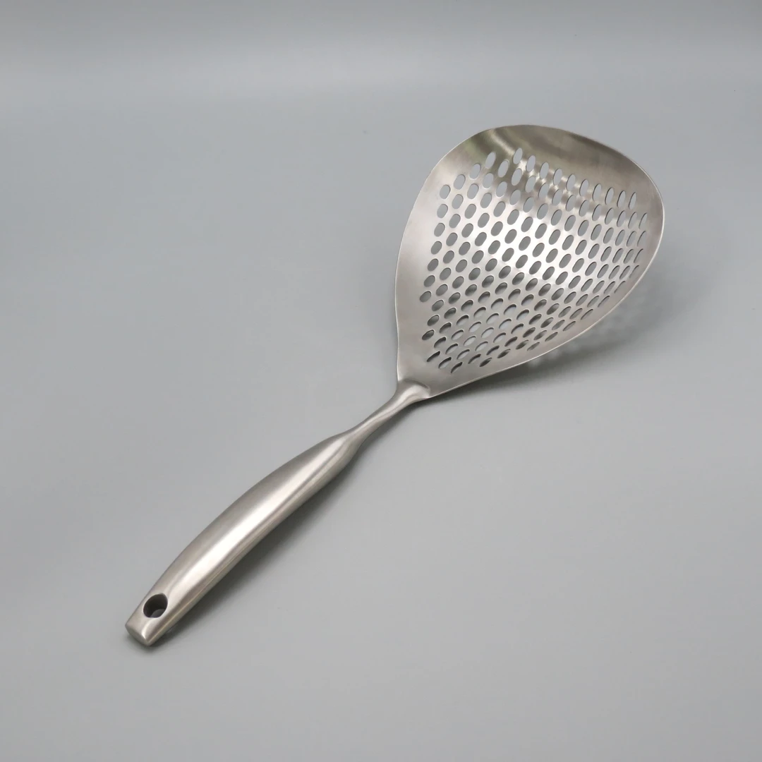 【ZLB】37.5cm漏勺不锈钢铲钢勺圆头长柄加厚家用漏勺厨房