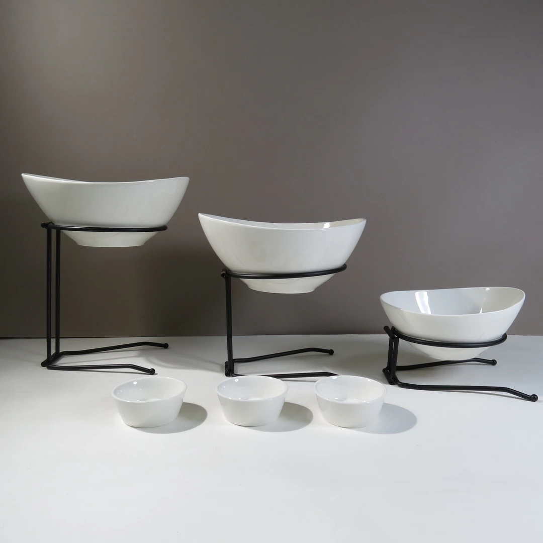 【捡漏区】【E家】多层铁艺小食碟 高温瓷