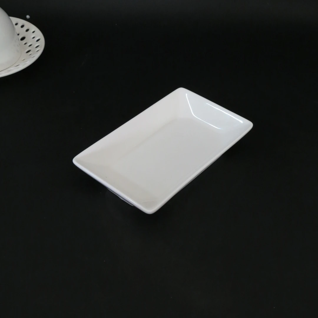 【K家】16*9.8cm 小号白色长方碟早餐盘（粉丝团拍一发二）高温瓷