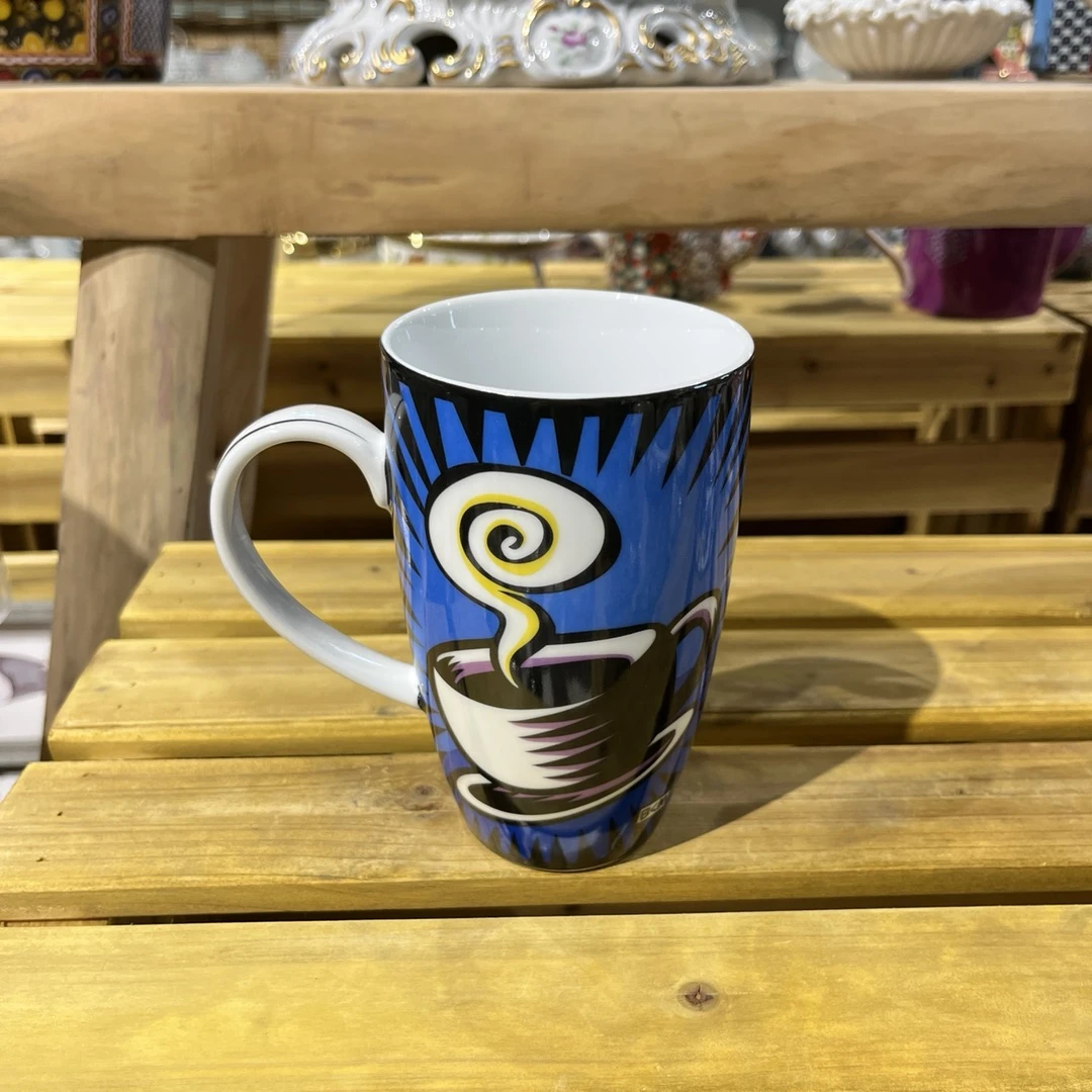 【G家】蓝色 欧洲陶瓷 450ml 马克杯