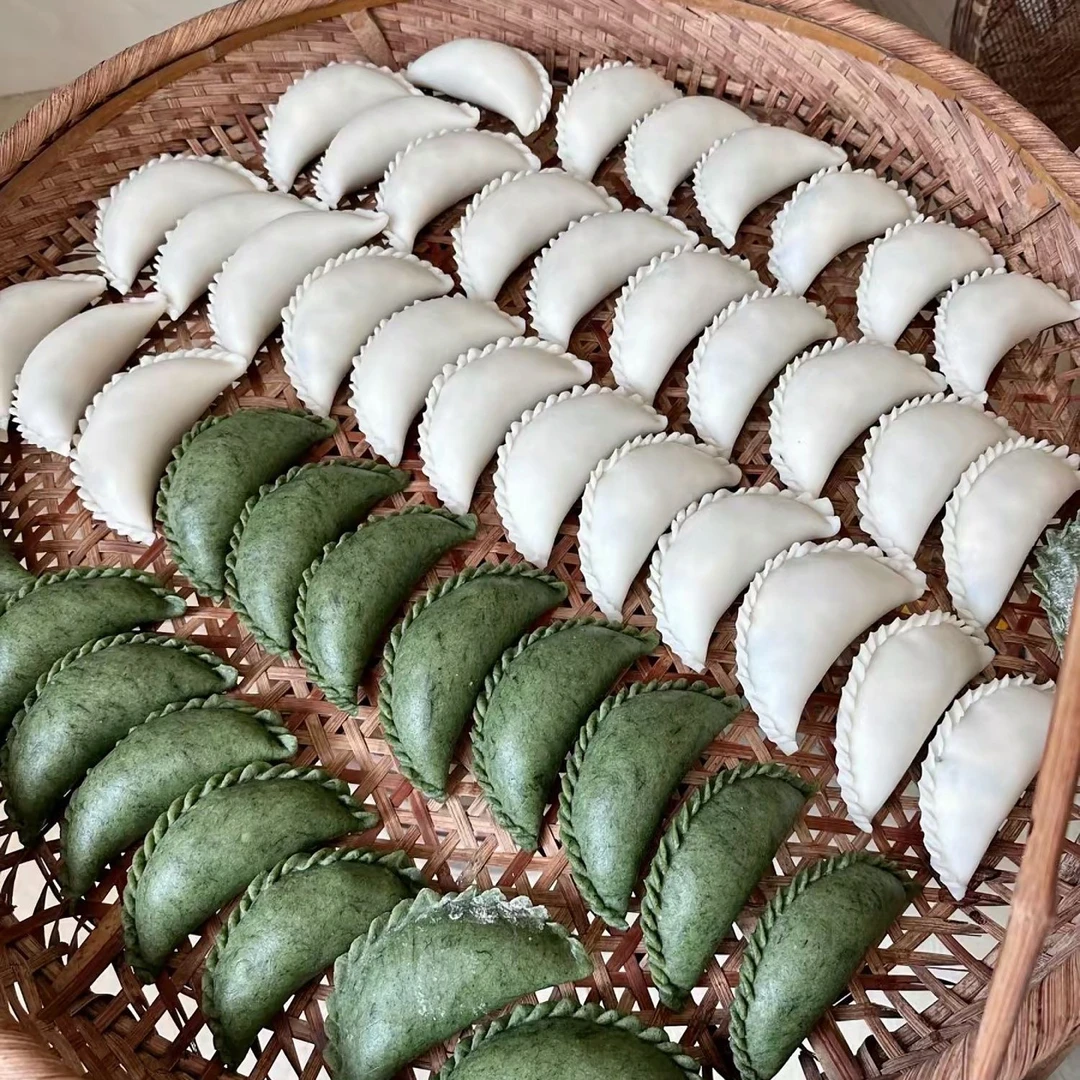 [热卖]江西鄱阳特产米饺韭菜豆干馅萝卜虾皮笋豆干馅