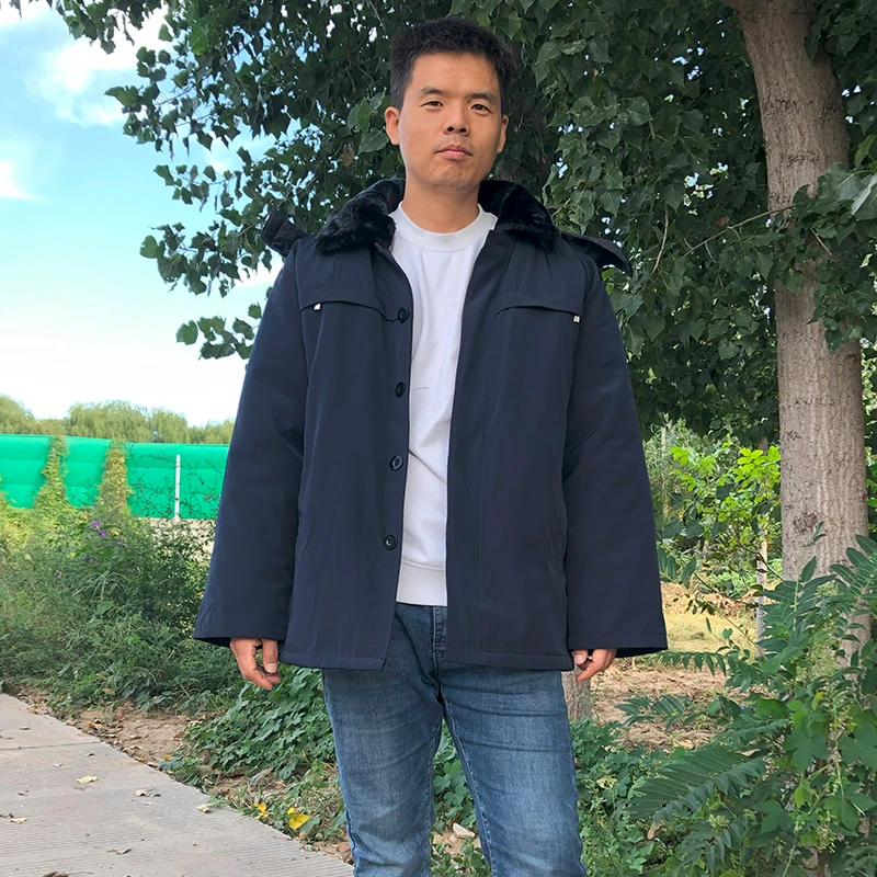 羊皮大衣中长款棉袄爸爸装冬季加绒加厚保暖棉服防风防寒棉衣外套