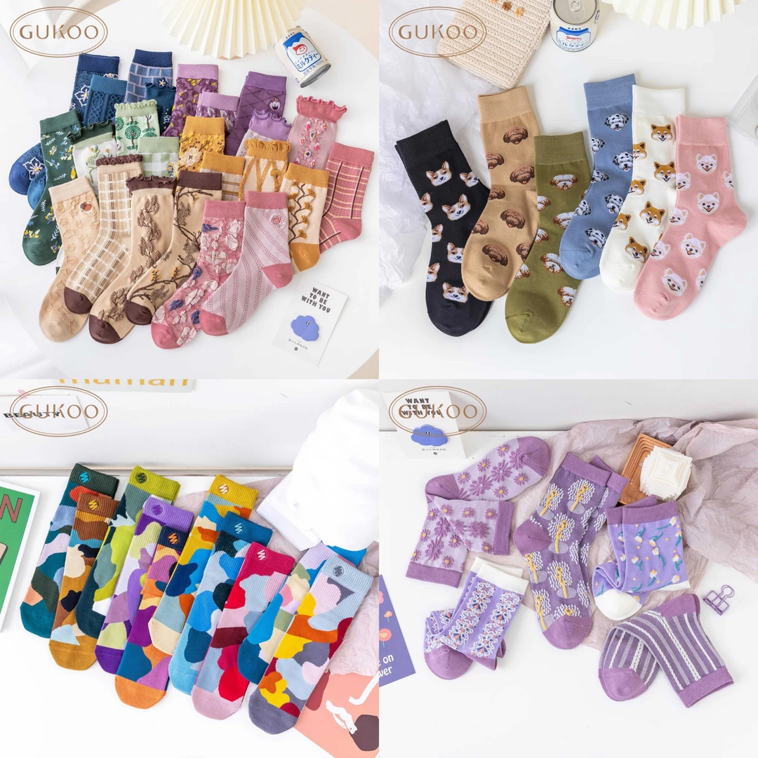 【Gukoo果壳】5X084 四季女袜子福袋链接（款式随机）