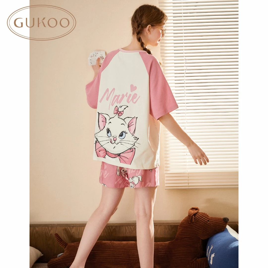 【Gukoo果壳】迪士尼系列玛丽猫夏季短袖家居服套装