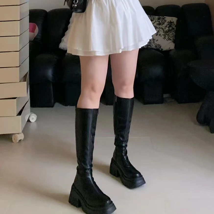 甜甜专享 8666矮胖妹妹的快乐 厚底8cm显腿直显腿瘦靴子