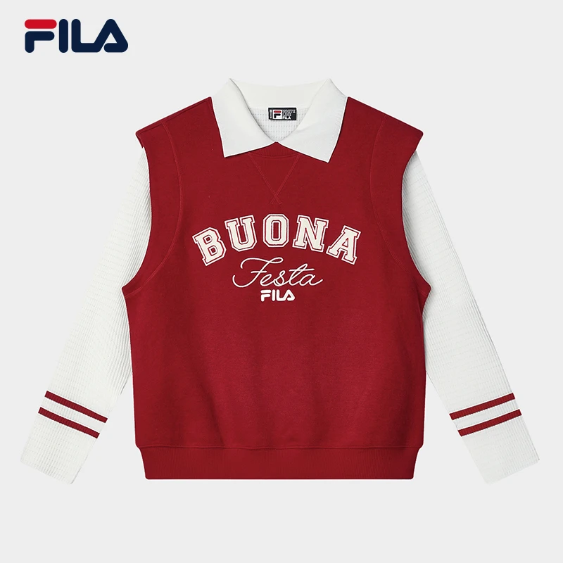 斐乐女士初春【时尚休闲百搭舒适】针织衫两件套女长袖 F11W419217F