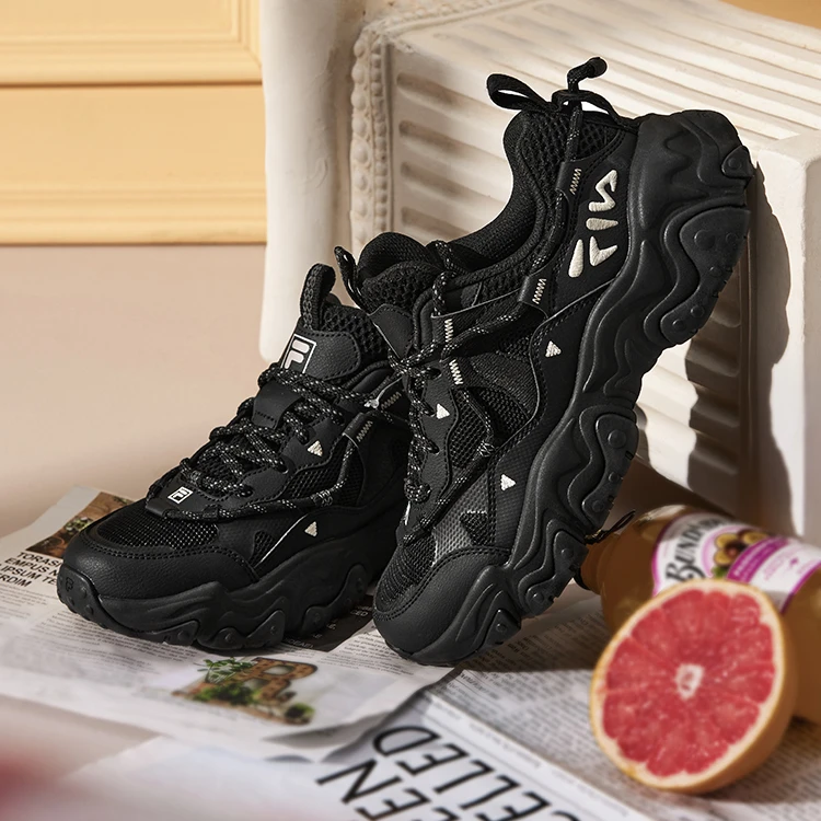 【猫爪5代】FILA斐乐官方2025新款女鞋老爹鞋后跟运动鞋轻便美式鞋