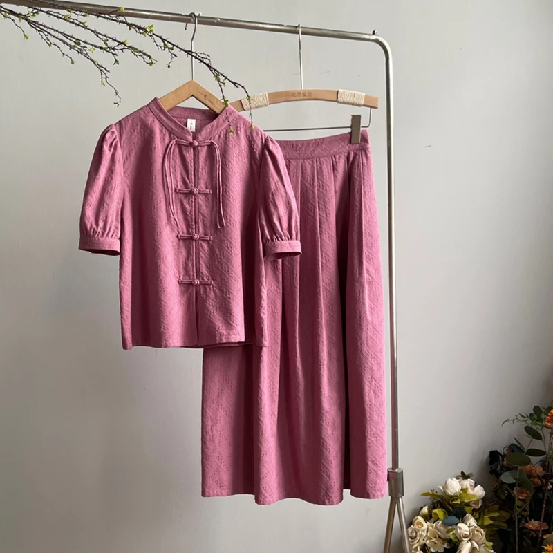 2421套装 《十娘》原创设计师文艺复古棉提花套装