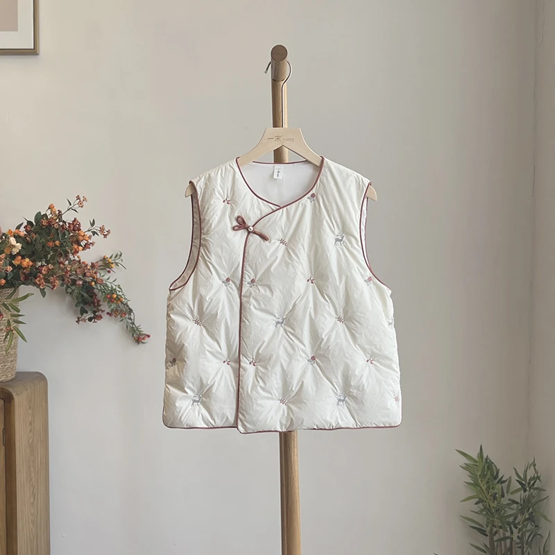 4013《碎玉如雪》原创新中式国风改良无袖马甲圆领文艺马夹