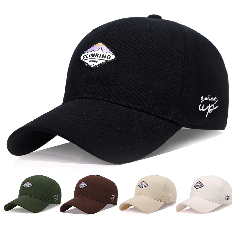 帽子男日系潮牌宽檐显脸小鸭舌帽时尚咖啡色棒球帽女户外休闲帽子