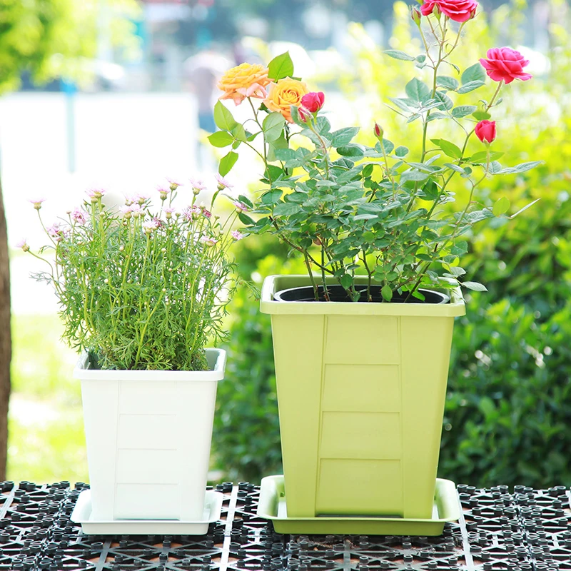 【直播福利】加厚方形树脂塑料花盆控根透气不加仑月季绿植方盆