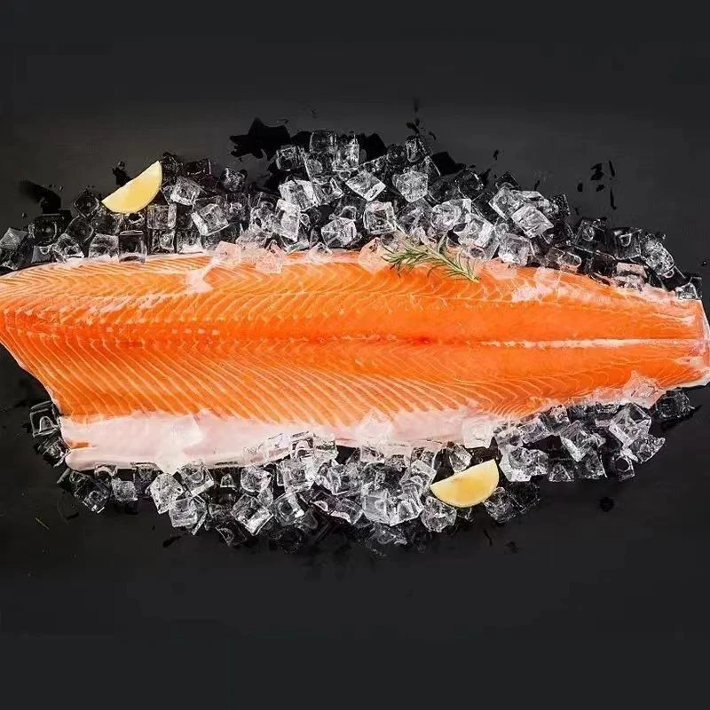 [玲]国产新疆青海2斤三文鱼 新鲜鲜切去骨去刺鱼柳带皮虹鳟三文鱼