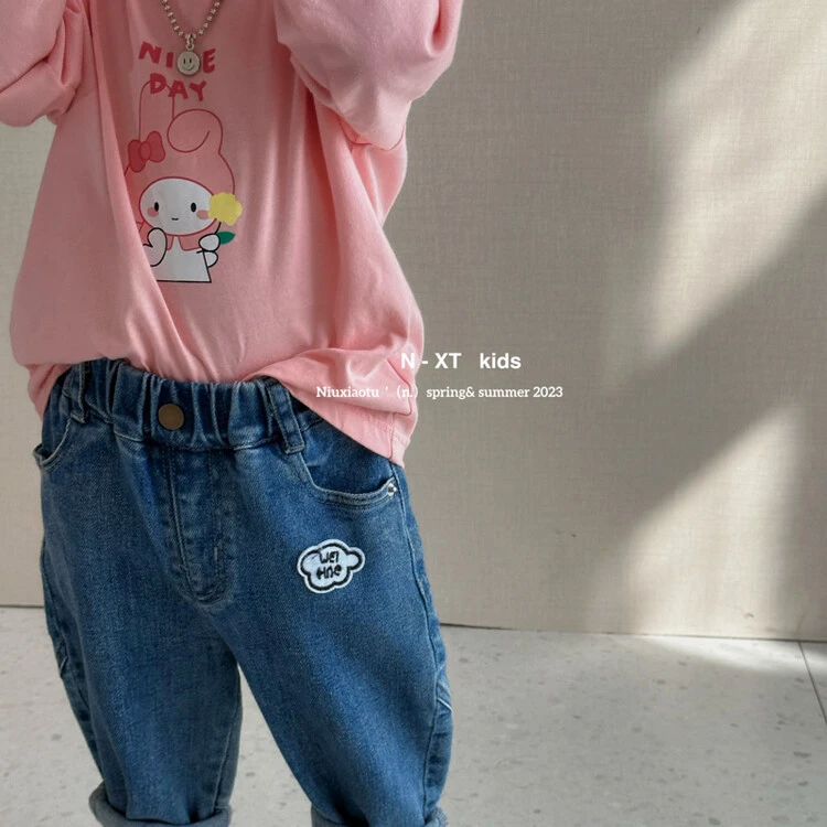 儿童牛仔裤2023年春季春秋通用