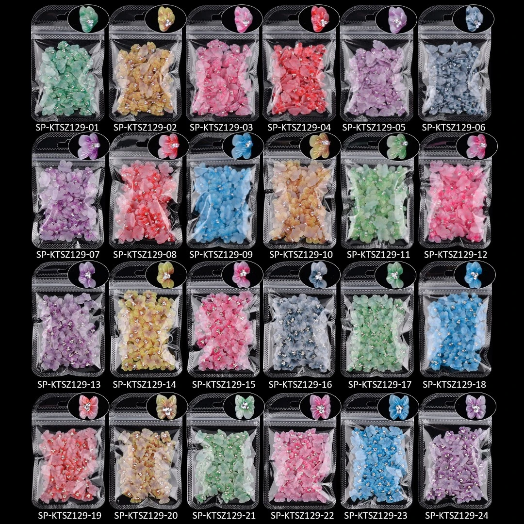 美甲饰品网红复古渐变花瓣立体浮雕美甲钻100颗/包