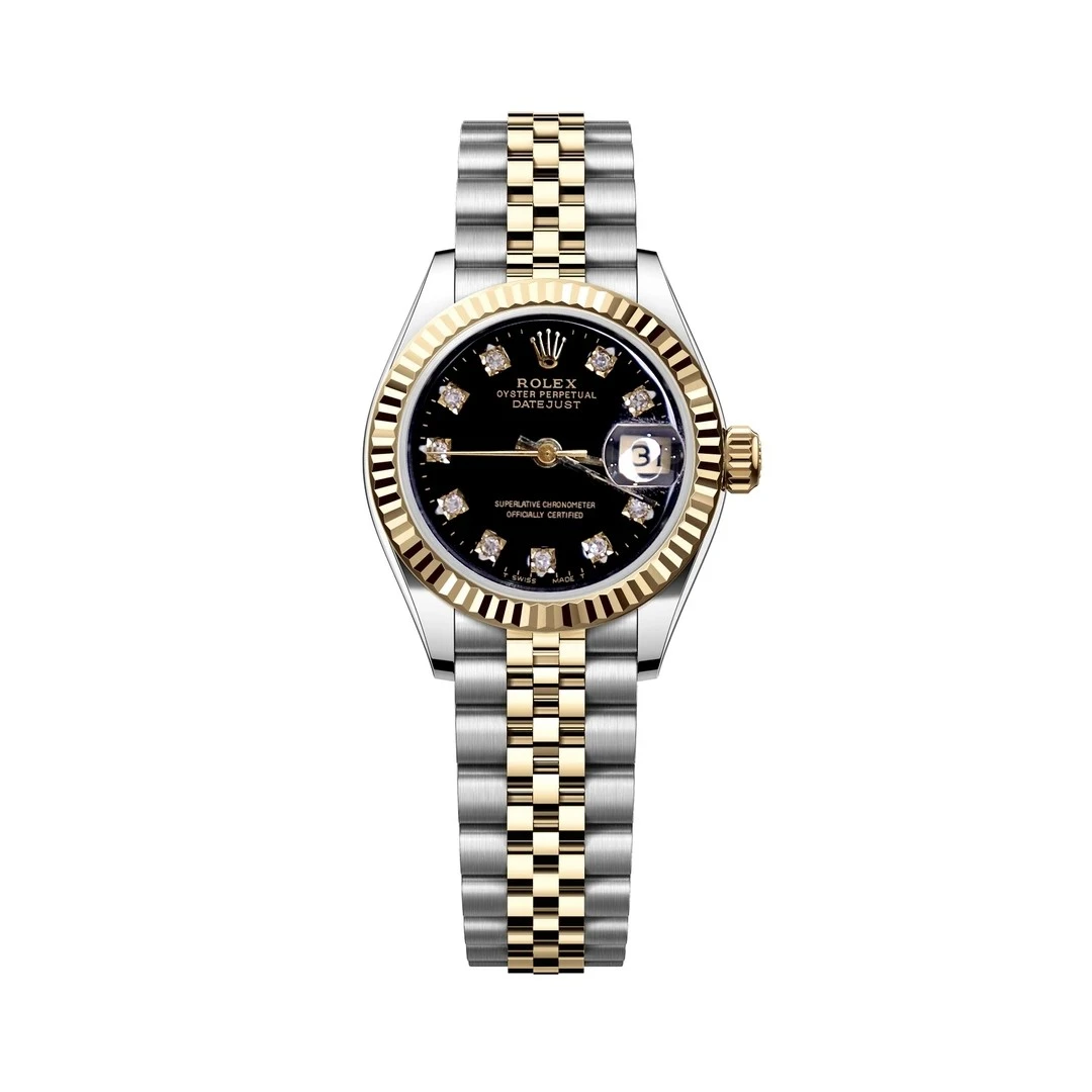 99新 Rolex/劳力士 日志女表-68273-黑盘钻刻-31mm