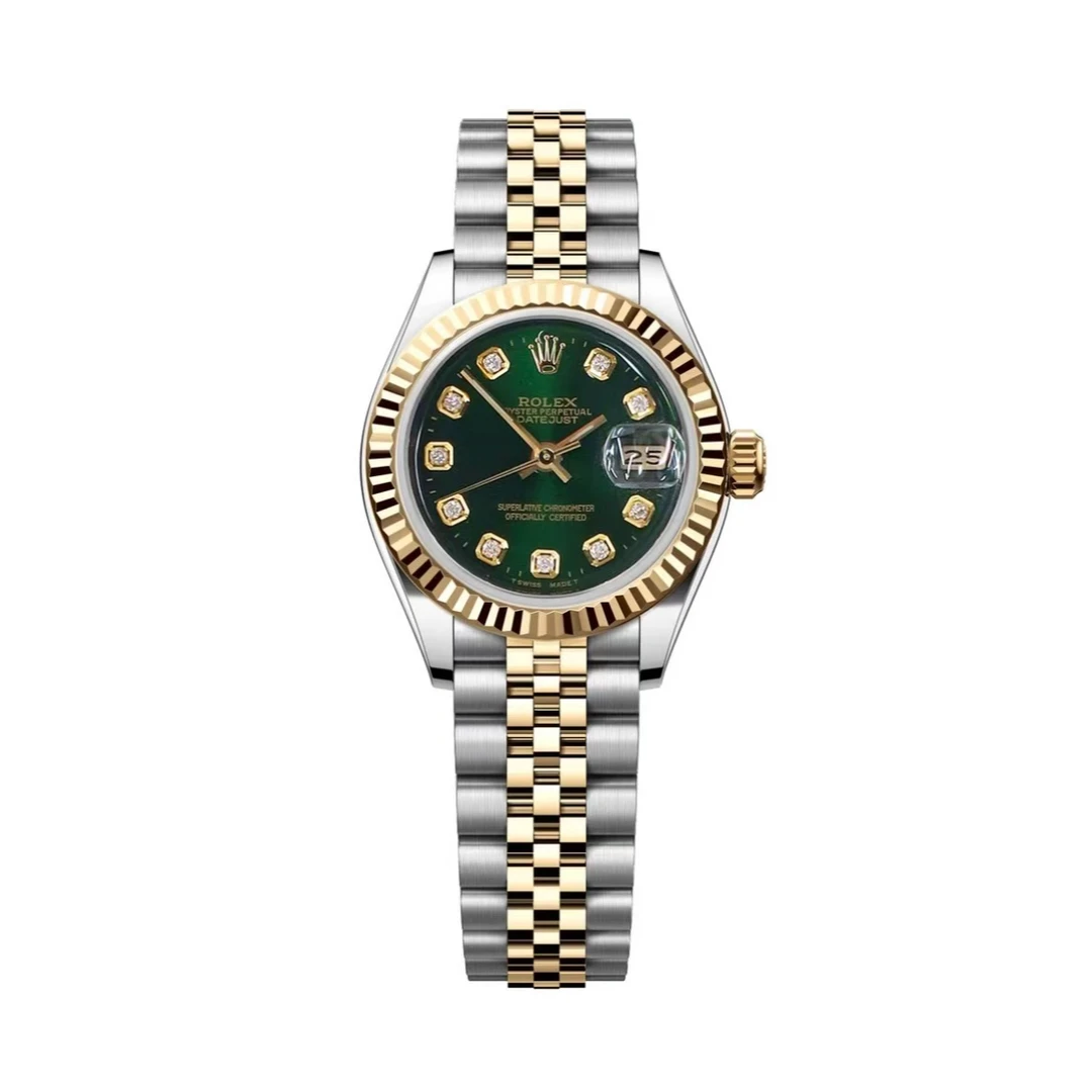 99新 Rolex/劳力士 日志女表-69173-绿盘-26mm