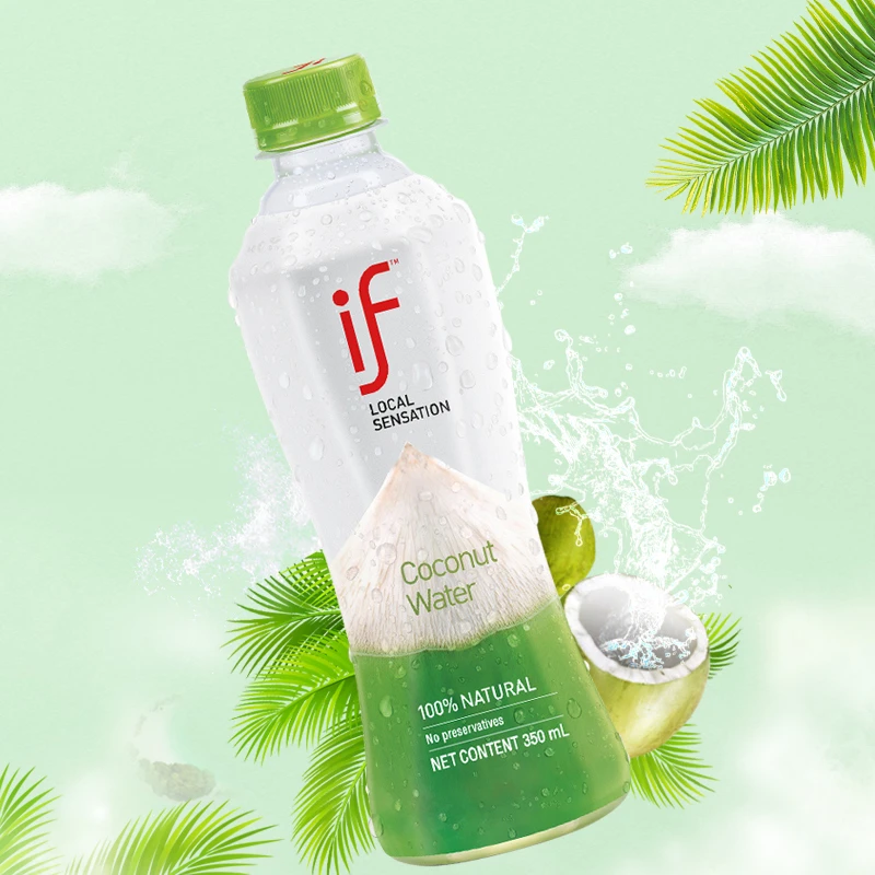 泰国进口100%纯椰子水350ml椰青水0脂NFC果汁补水饮料