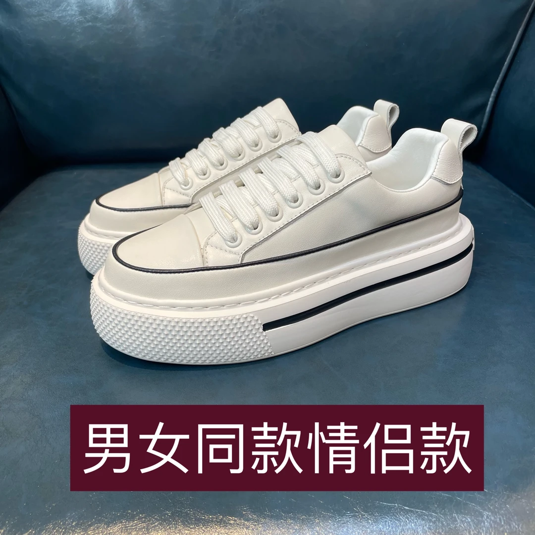 男女同款情侣鞋百搭潮鞋板鞋厚底增高白色鞋子白小白鞋男爆款新款