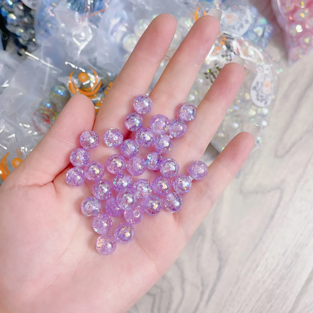 海蒂珠饰10mm晶彩泊珠系列直孔圆珠DIY手工配饰配件散珠