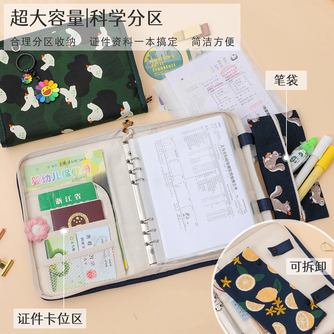 A5新款创意拉链款便携孕检报告单手提包孕妈建档B超产检本收纳册