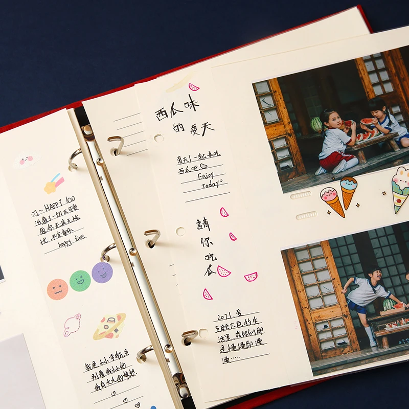 DIY插页式相册5寸6寸可手写相册内页添加页不包含相册