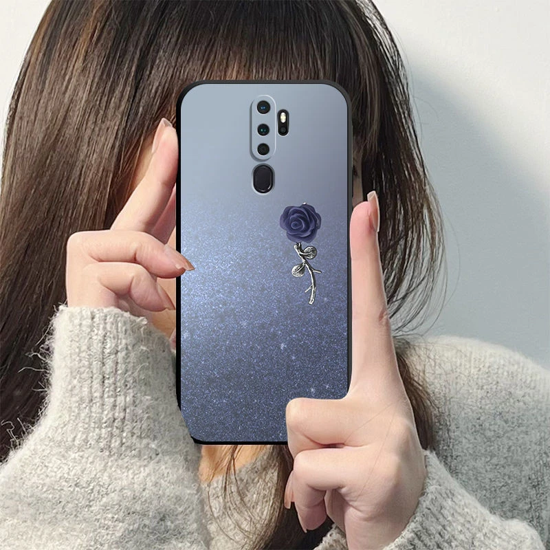 渐变玫瑰OPPOA11 A11X手机壳液态硅胶保护套全包直边防摔软壳女款