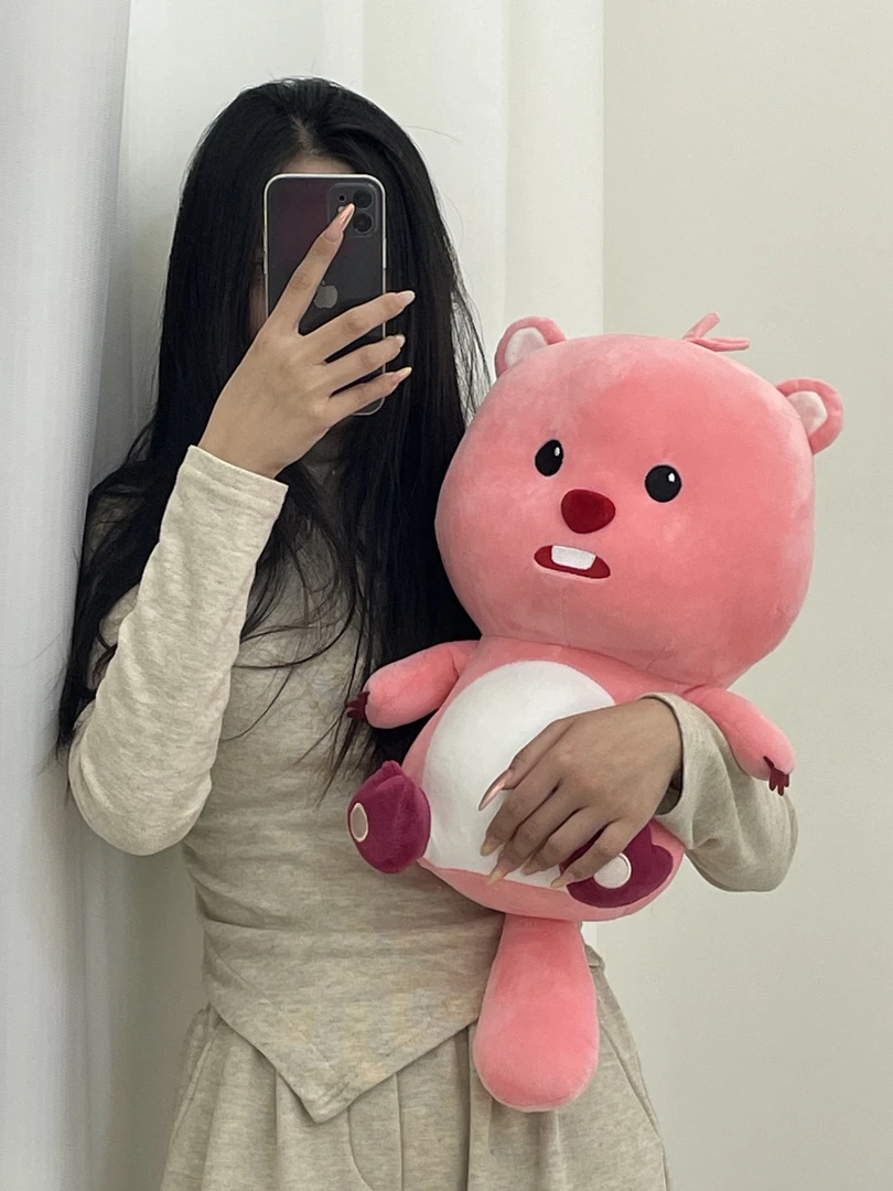 可爱海狸loopy公仔玩偶毛绒玩具布娃娃送女友节日礼物大号尺寸