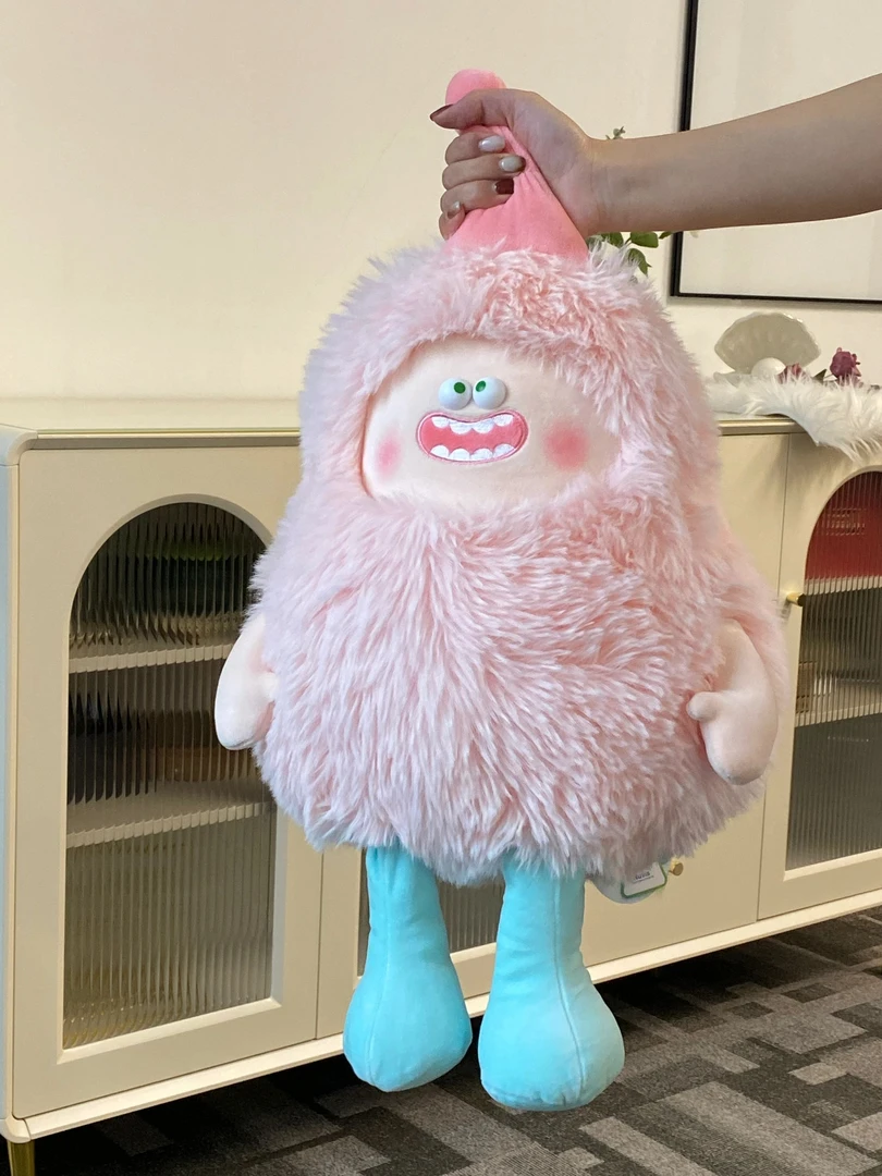 丑萌小怪兽公仔抱枕毛绒玩具精灵长毛怪舒适丑娃娃送女友生日礼物