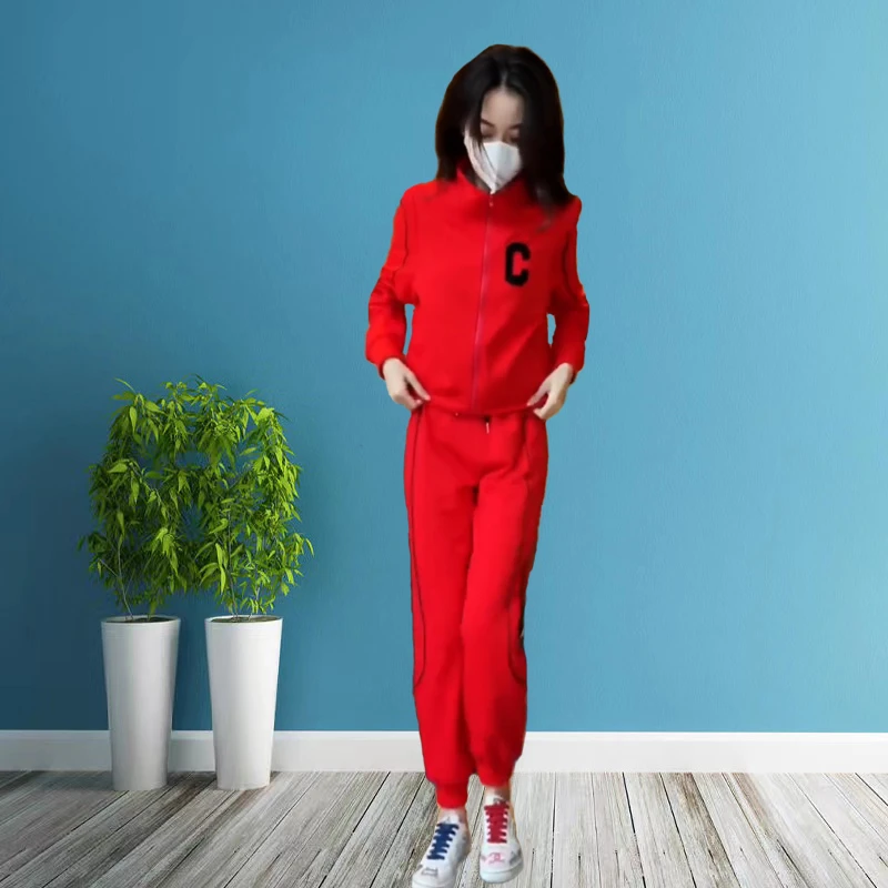 88808款休闲运动两件套2024春季新款高品质时尚洋气显瘦减龄套装