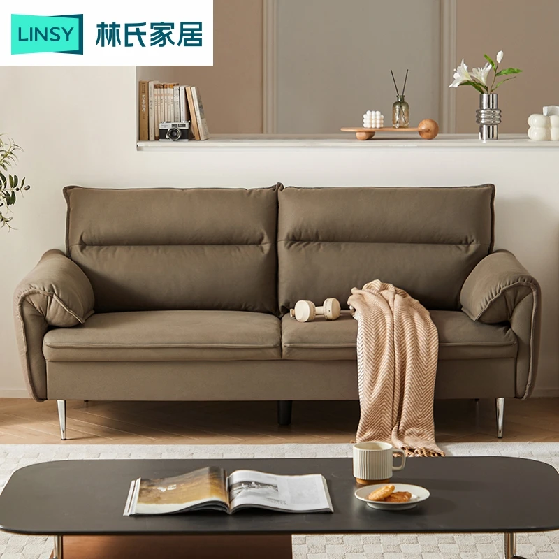 林氏家居布艺沙发客厅新款小户型双人沙发出租房直排TBS996 ZH