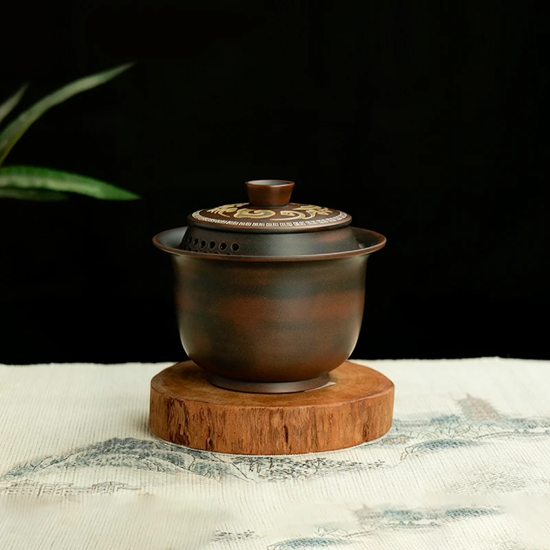 不易烫手二才盖碗