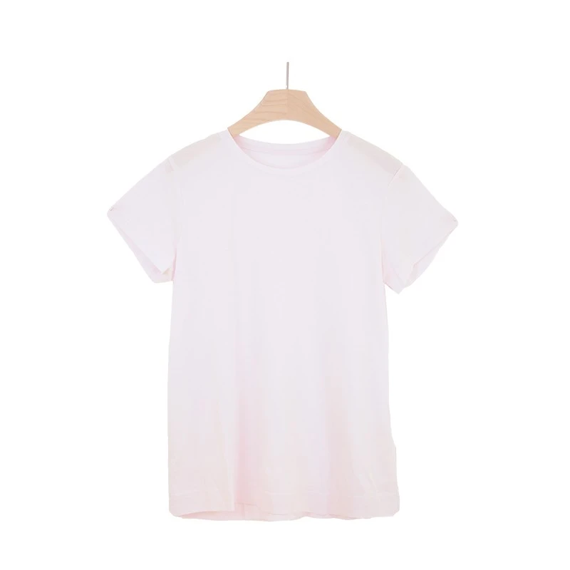 夏季圆领微弹力纯色短袖T恤 11211