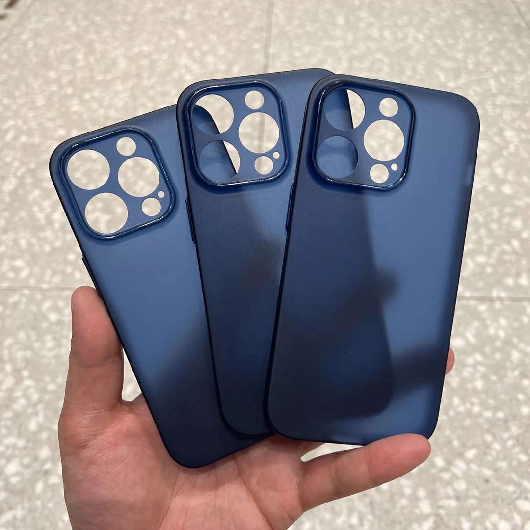 超薄蓝色磨砂iphone15promax手机壳适用苹果14plus/13全包12硅胶1