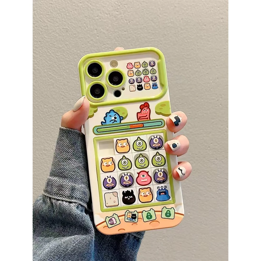 可爱趣味拼图适用苹果15手机壳iphone14pro/13全包12创意11个性