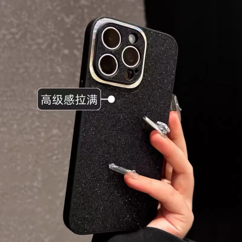 高级感闪粉XR适用苹果15plus手机壳iphone14promax全包13/12/11女